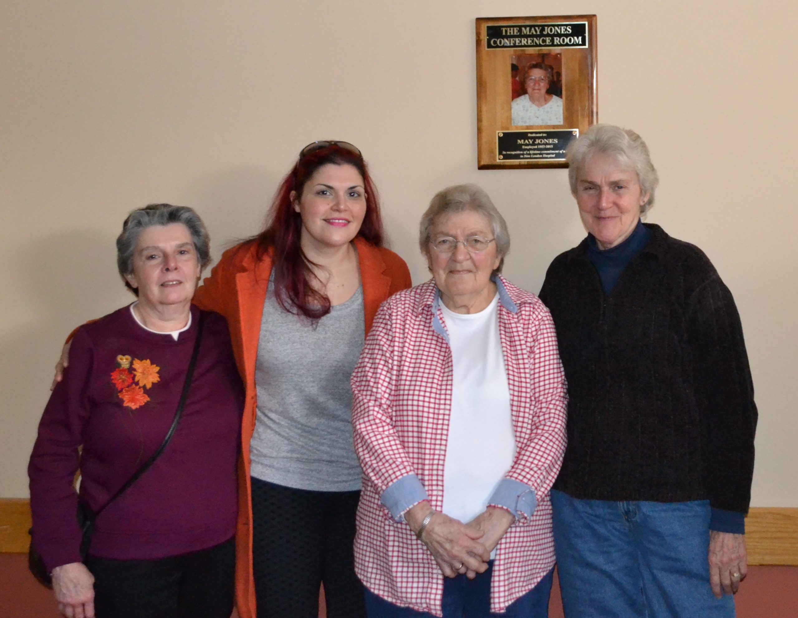 May's daughter, Carol; granddaughter, Amanda; May, and daughter Wanda